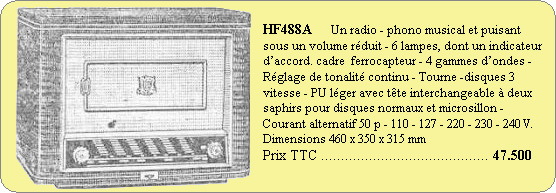 un combiné radio/tourne-disque Philips HF488A datant de 1954